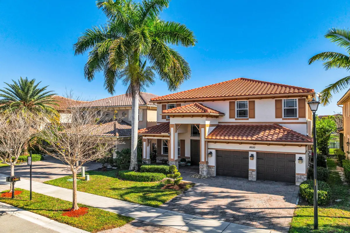 Aerial view - Front Elevation at 8620 Waterside Court, Parkland
