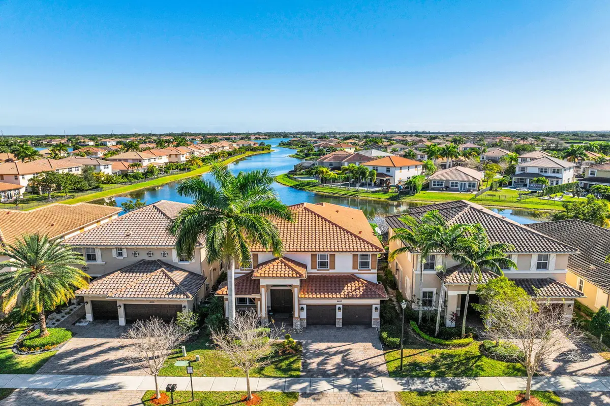 Aerial Front at 8620 Waterside Court, Parkland