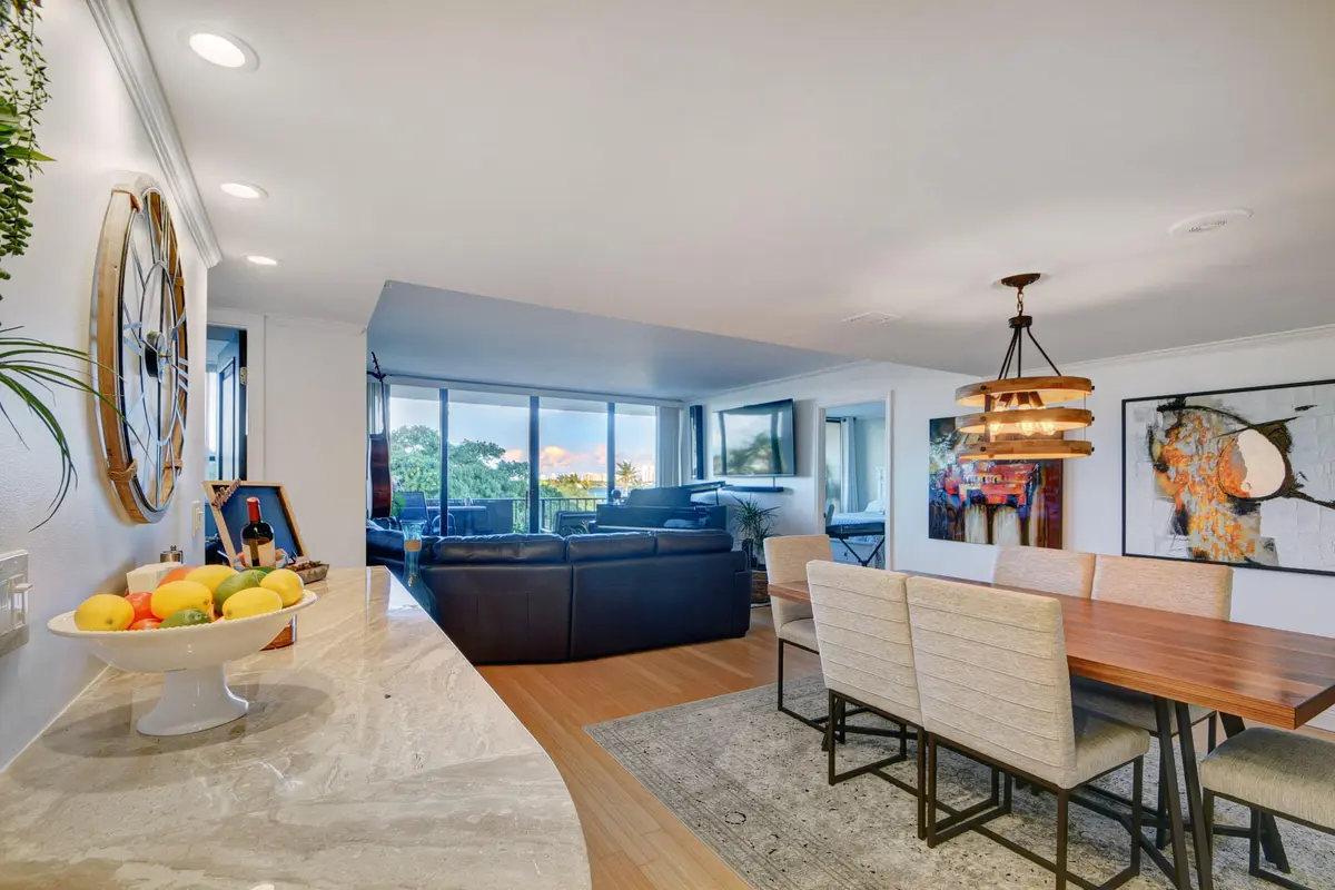 View from Kitchen - Lots of storage at 5600 N Flagler Drive 307, West Palm Beach