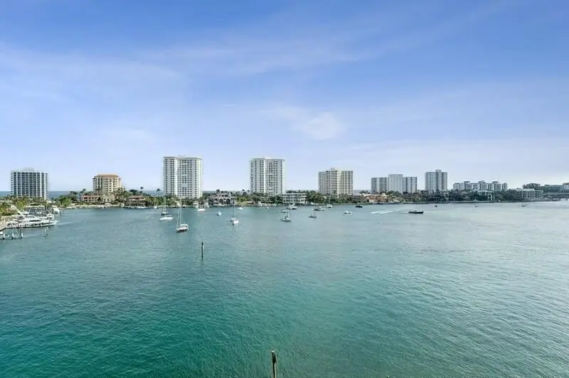 Lake Boca Raton and view of ocean beyond at 300 SE 5th Avenue 6010, Boca Raton