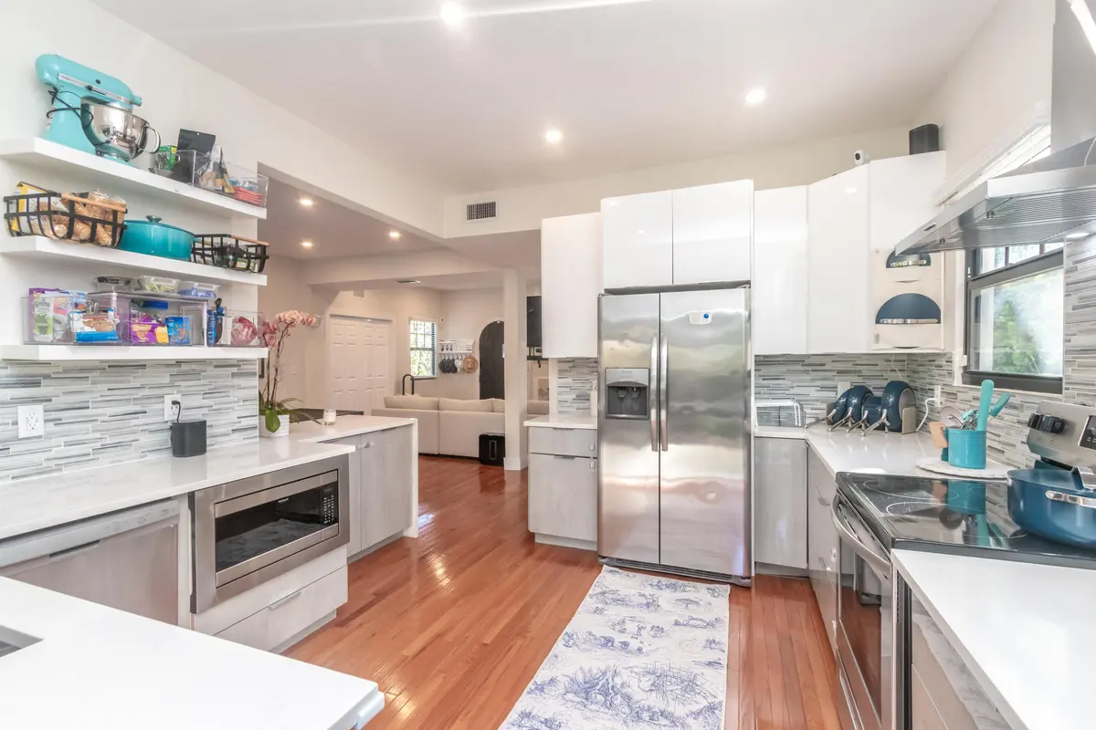 Kitchen to living room at 823 38th Street, West Palm Beach