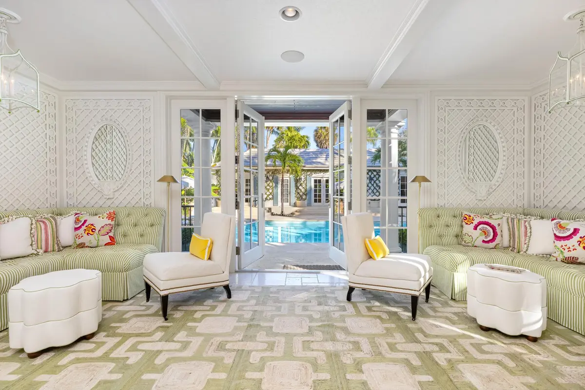 Living Room at 9 Via Vizcaya, Palm Beach