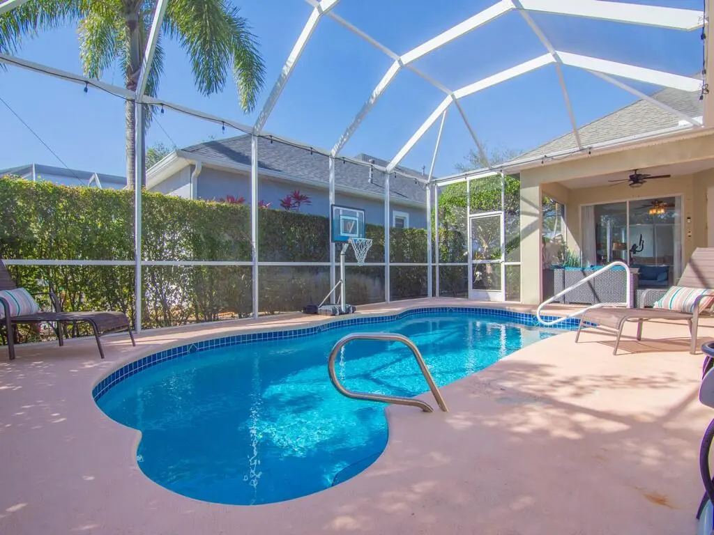 POOL TO PORCH VIEW at 7543 15th Street, Vero Beach