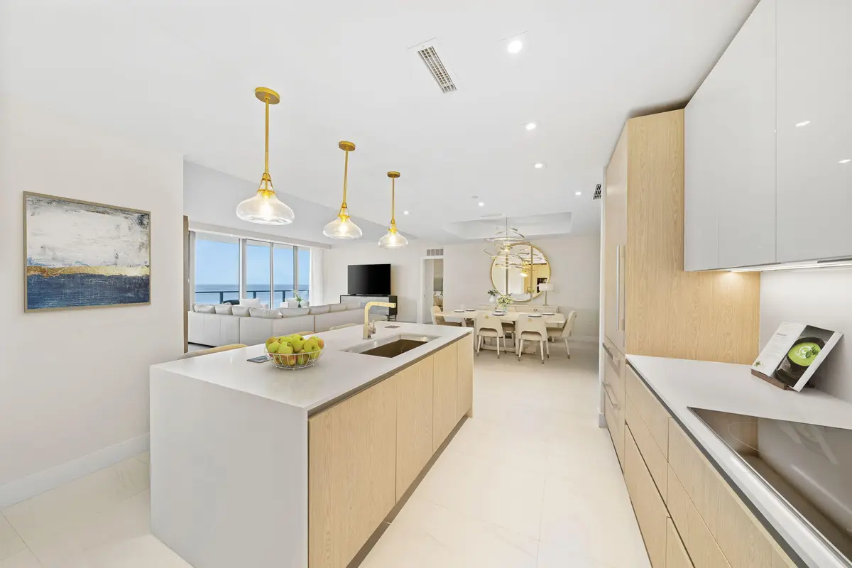 Kitchen at 3100 N Ocean Drive 1203p, Singer Island