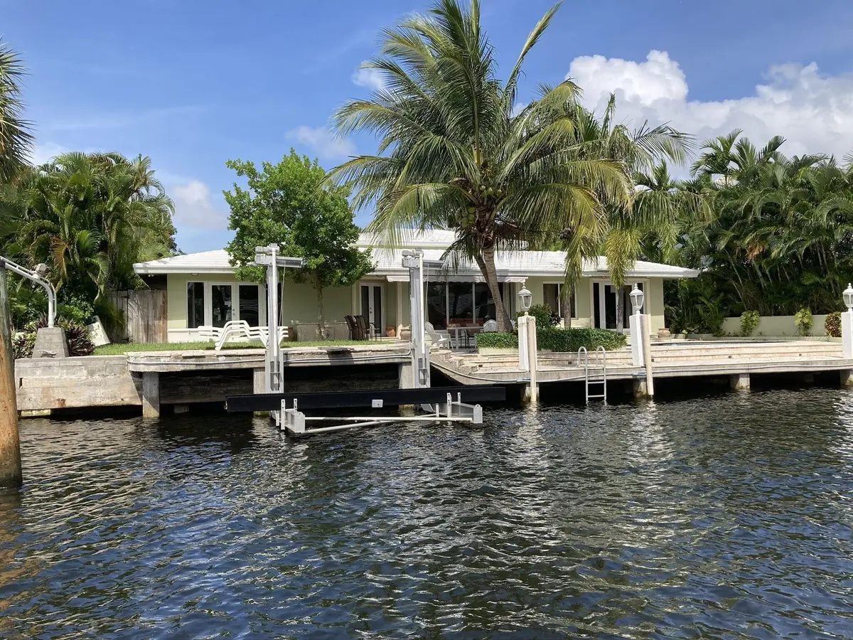 view from canal at 2740 NE 10th Street, Pompano Beach