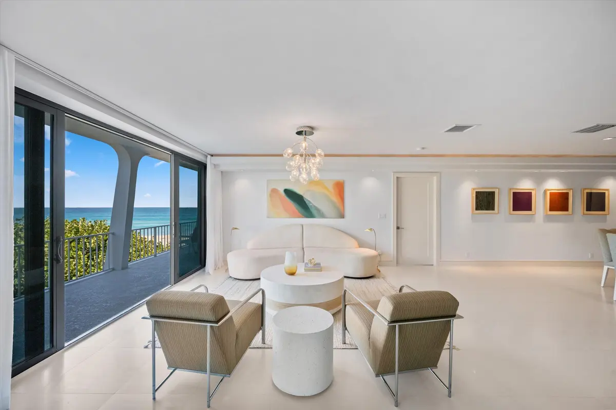 Living Room at 2275 S Ocean Boulevard 307n & C10n, Palm Beach