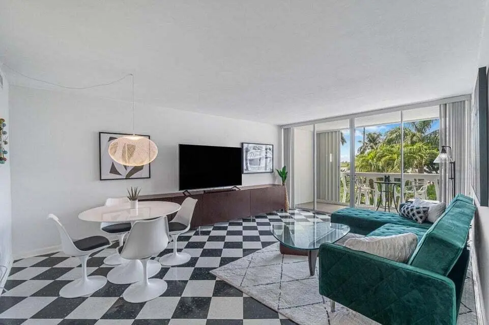 Living Room at 2505 S Ocean Boulevard 303, Palm Beach