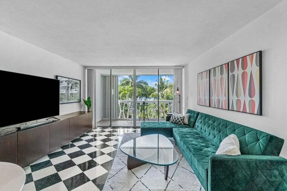 Living Room at 2505 S Ocean Boulevard 303, Palm Beach