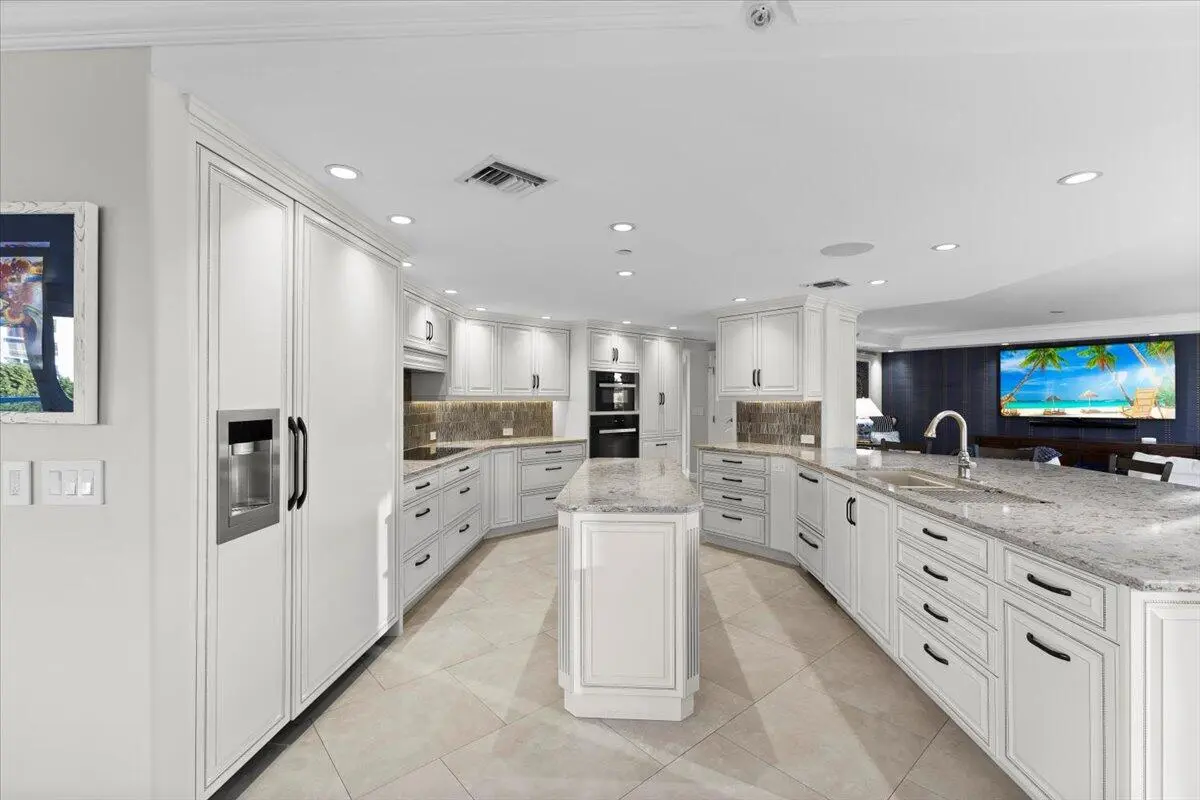 Upper level kitchen (alternate view) at 4605 S Ocean Boulevard 3b, Highland Beach