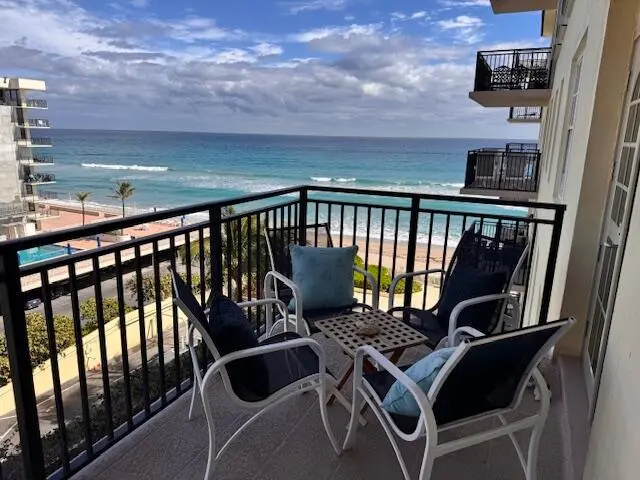 Balcony and Ocean View at 3475 S Ocean Boulevard 6110, Palm Beach