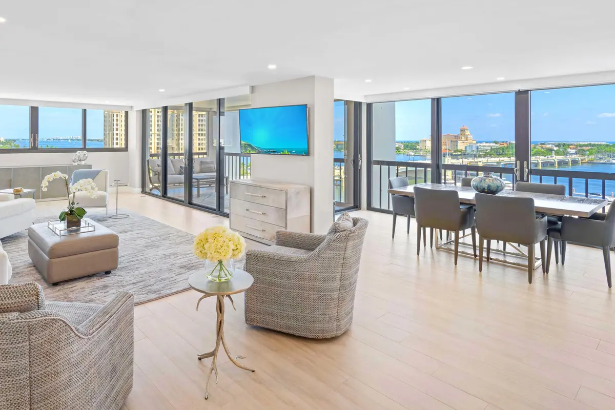 Living Room at 400 N Flagler Drive 1201, West Palm Beach