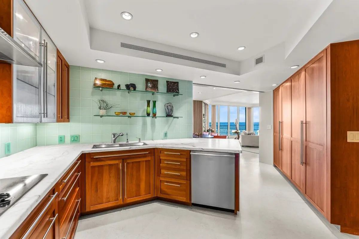 Kitchen at 2000 S Ocean Boulevard 201n, Palm Beach