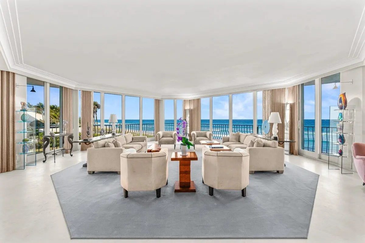 Living Room at 2000 S Ocean Boulevard 201n, Palm Beach