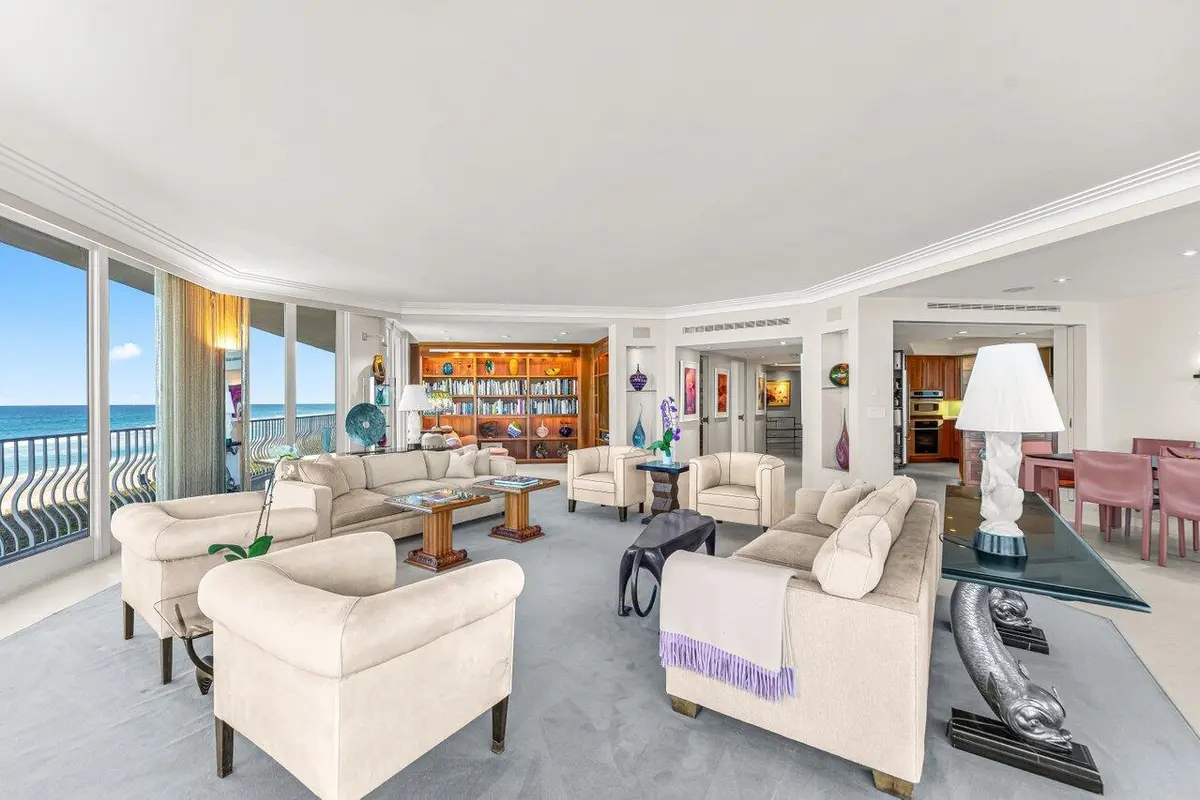 Living Room at 2000 S Ocean Boulevard 201n, Palm Beach