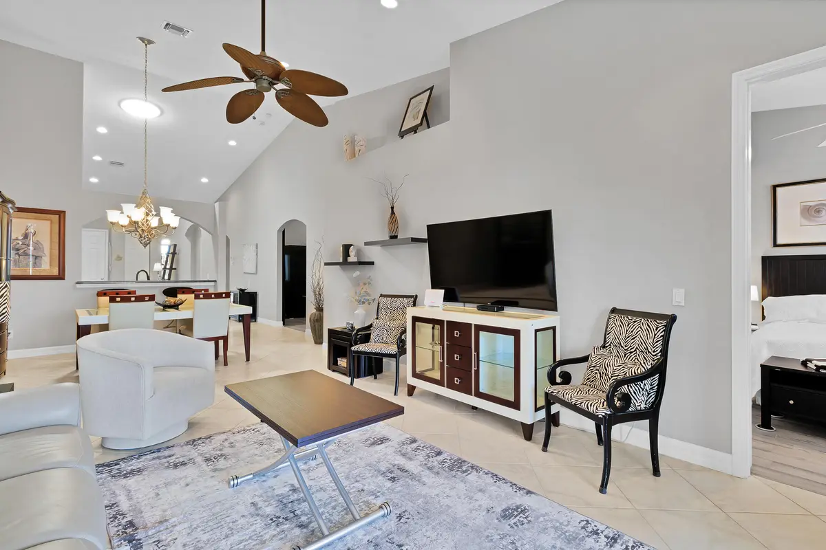 Living Room towards kitchen at 6515 Oxford Circle 103, Vero Beach