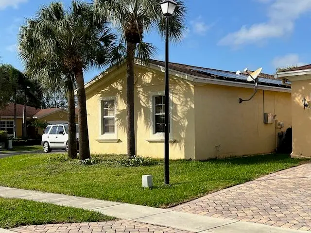 Solar Panel Corner View at 5845 Gypsum Place, West Palm Beach