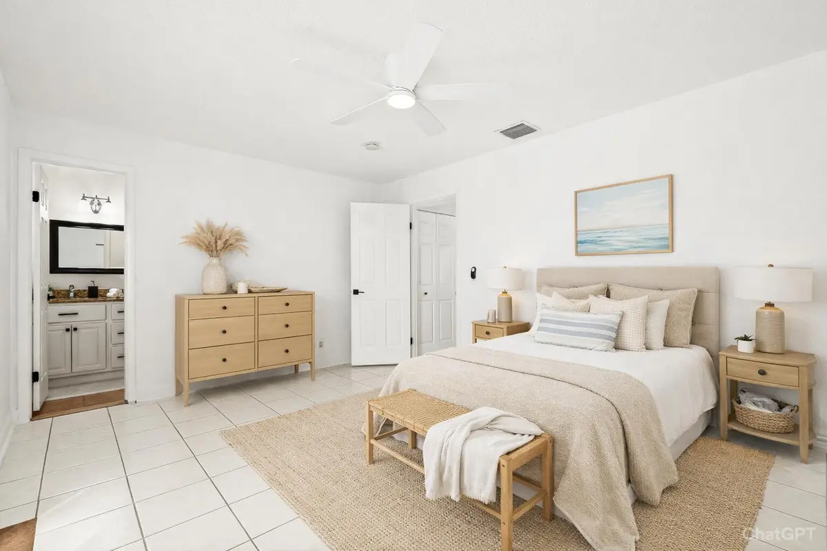 Master Bedroom Staged at 17 Fayette Drive, Ocean Ridge