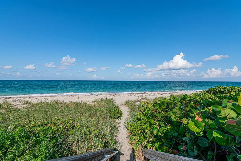 Private beach access at 1055 Ocean Drive 202, Juno Beach