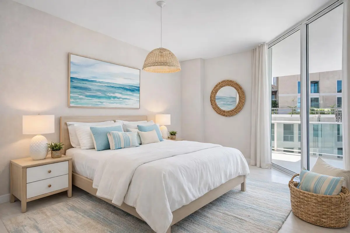Bedroom 3 virtually staged at 210 SE Mizner Boulevard 603, Boca Raton
