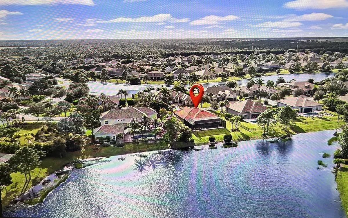 Overhead Lake View at 845 SW Habitat Lane, Palm City