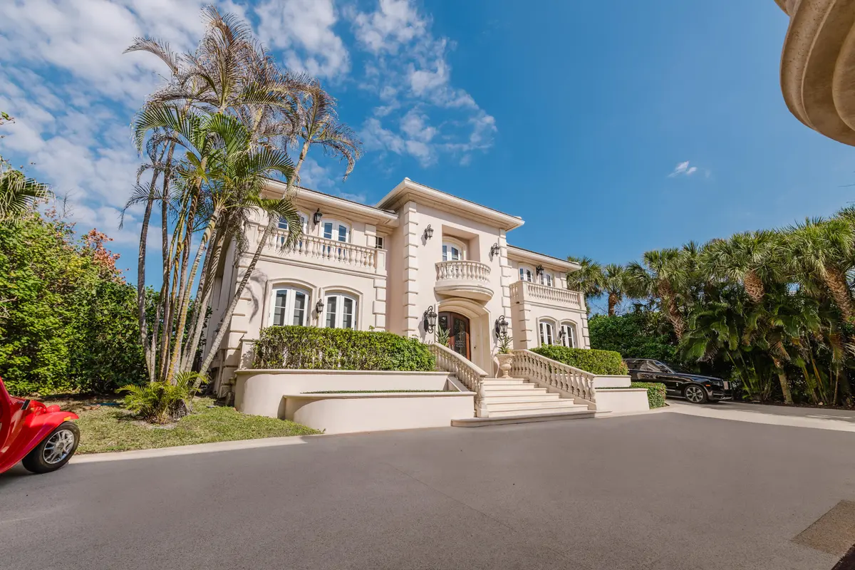 Exterior Front of Main House at 19 N Beach Road, Jupiter Island