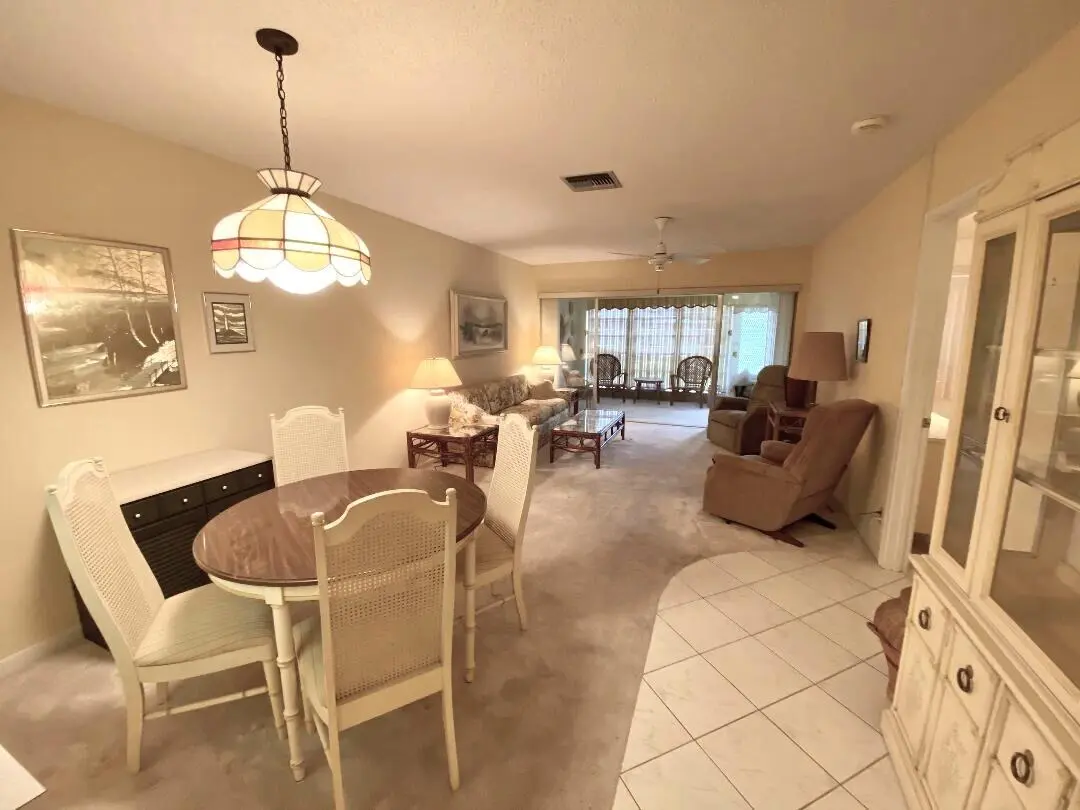 Dining area to living room at 2331 Croton Lane B, Delray Beach