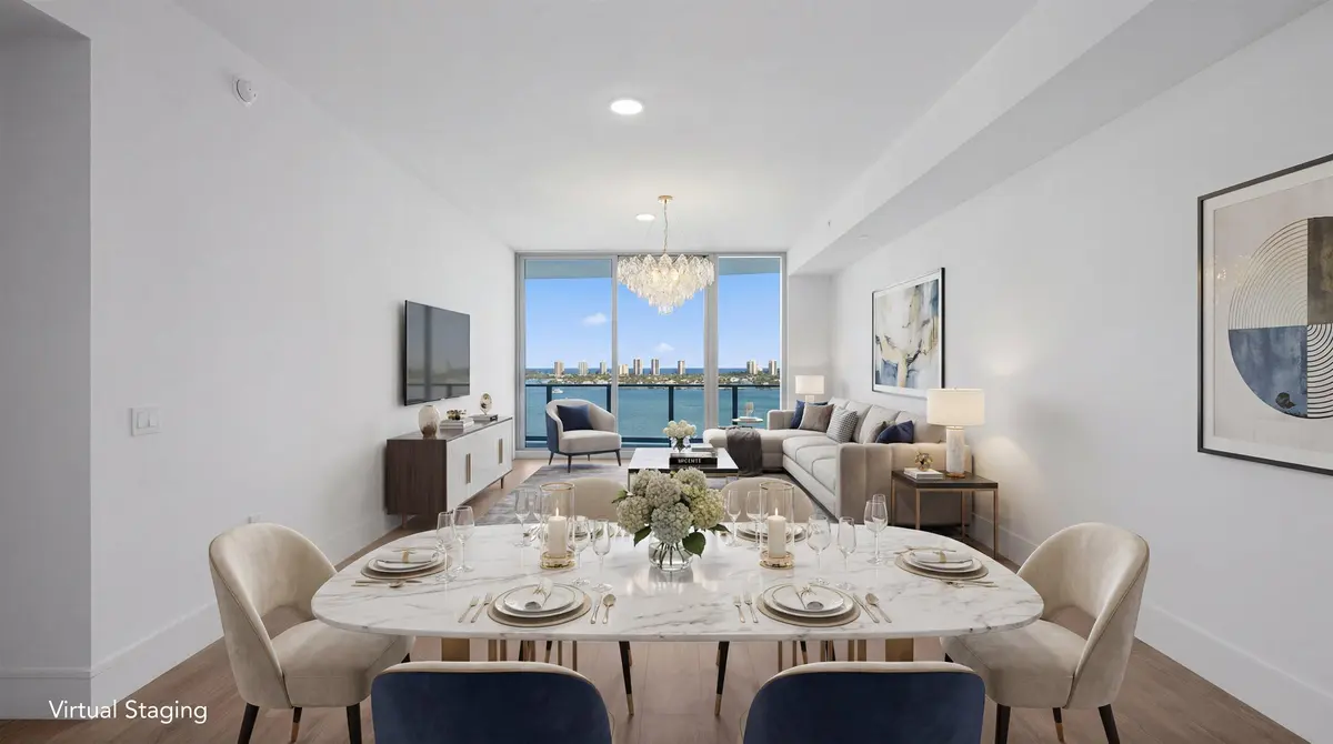 Dining/Living Room at 220 Lake Shore Drive 1504, Lake Park