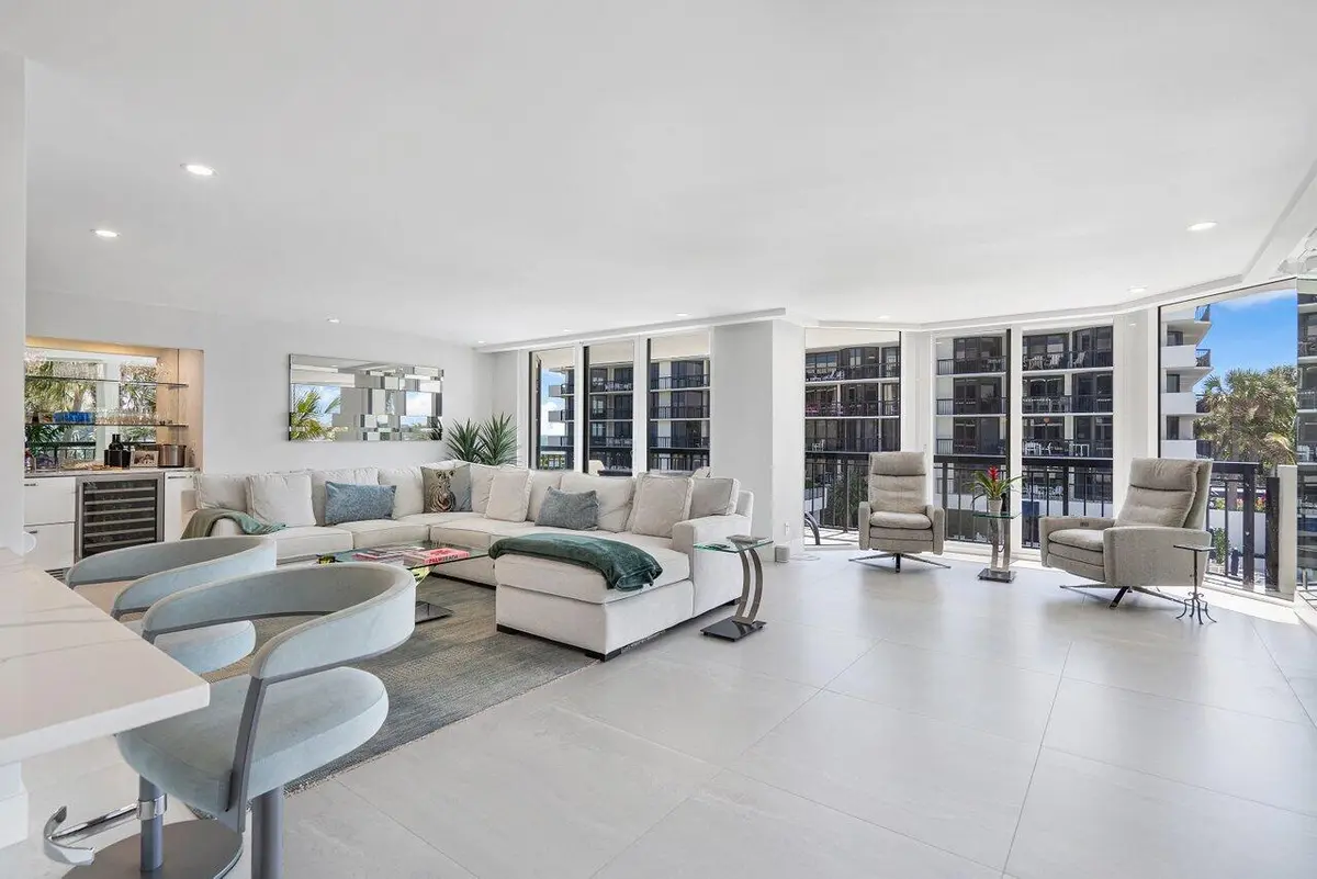 Eat-In Kitchen & Living Room at 3140 S Ocean Boulevard 201n, Palm Beach