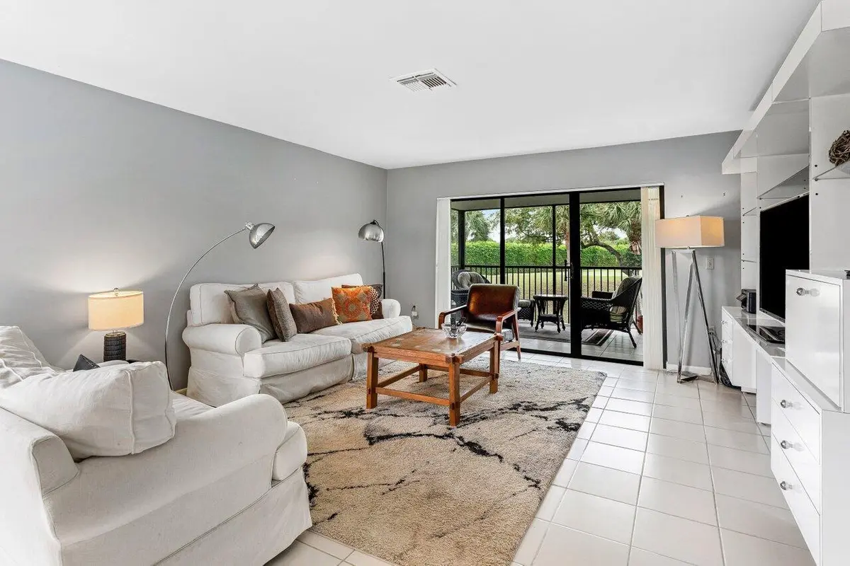 Living Room at 20 Southport Lane B, Boynton Beach