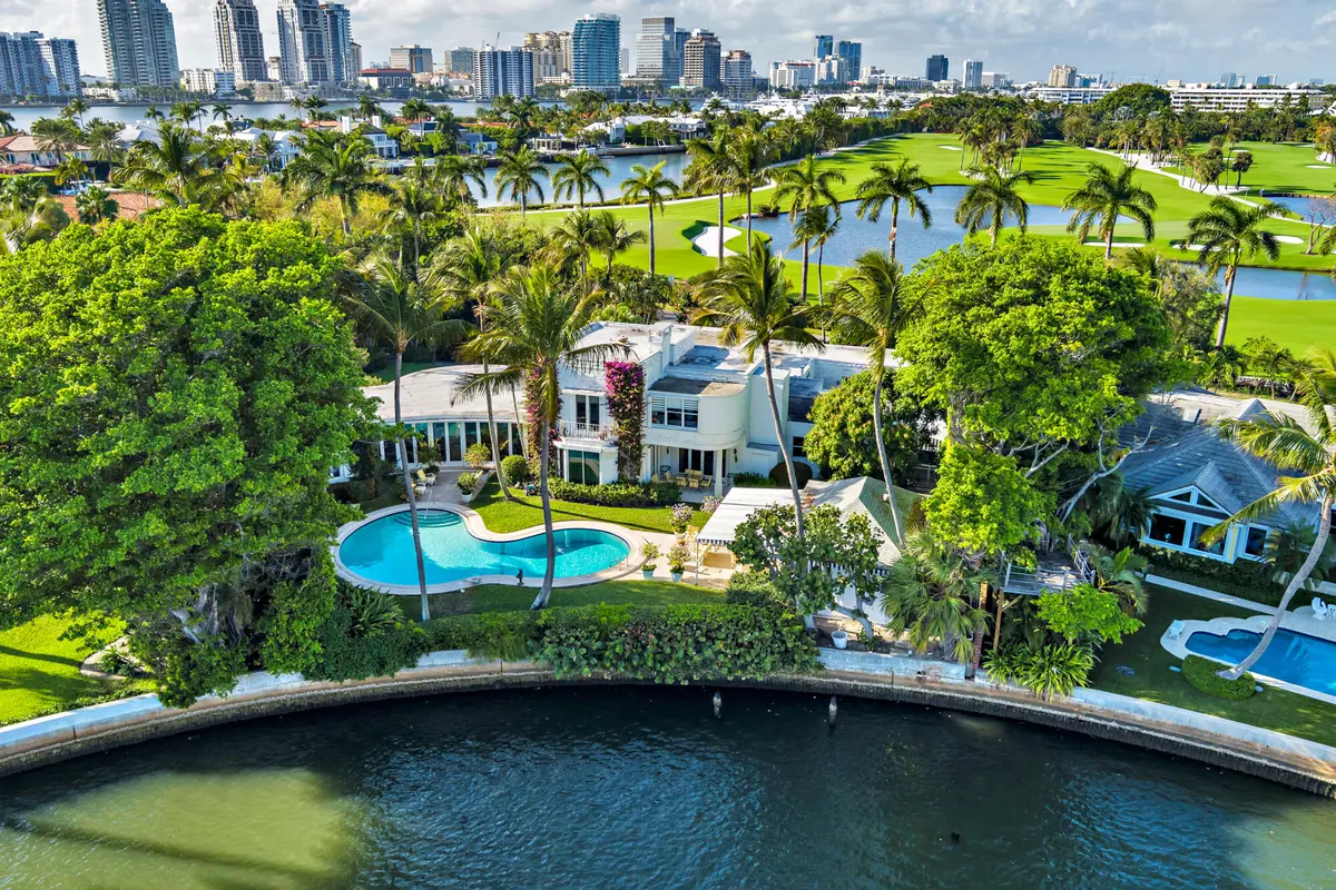 Aerial at 350 Island Road, Palm Beach