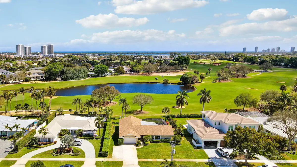 Aerial at 856 Country Club Drive, North Palm Beach