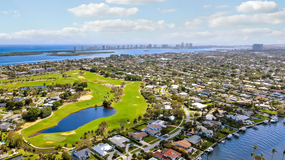 Aerial at 856 Country Club Drive, North Palm Beach