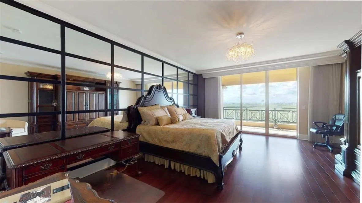 Master Bedroom with souring views!! at 3501 N Ocean Drive 8H, Hollywood
