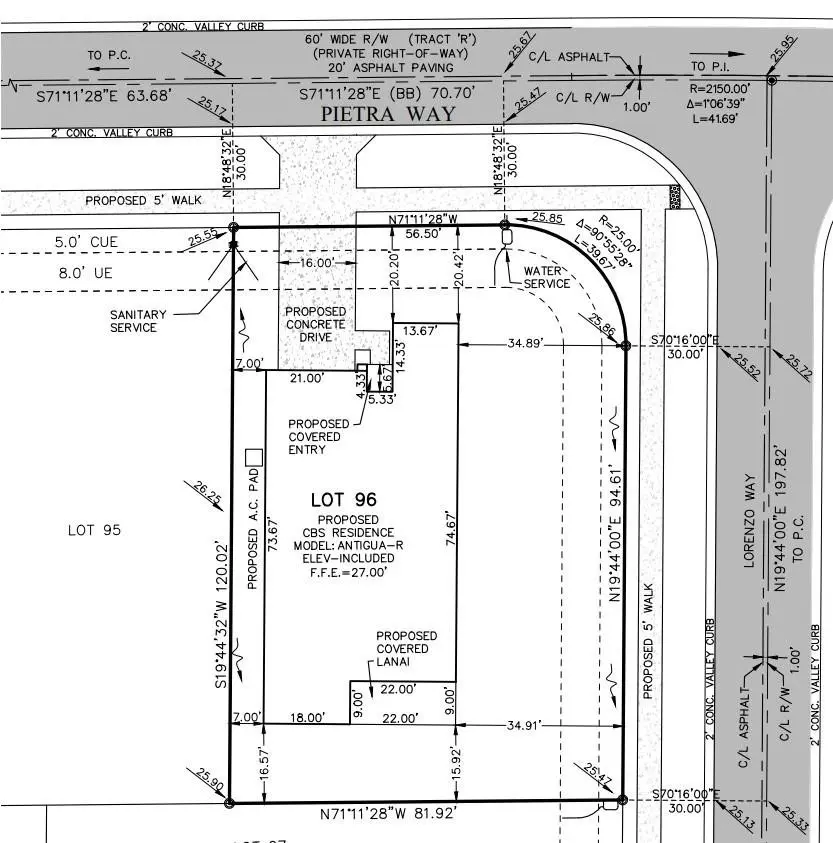 Plot Plan at 11731 SW Macelli Way, Port St. Lucie