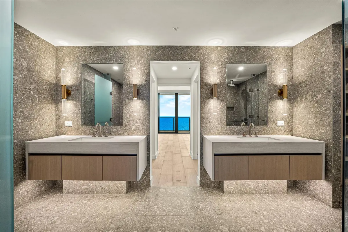 Primary Bathroom at 900 N Ocean Boulevard 1604, Pompano Beach