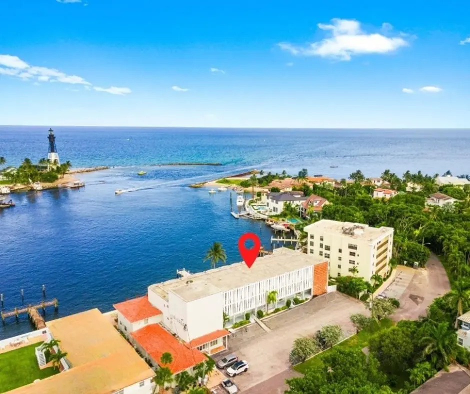 Aerial View at 2508 Bay Drive 209, Pompano Beach