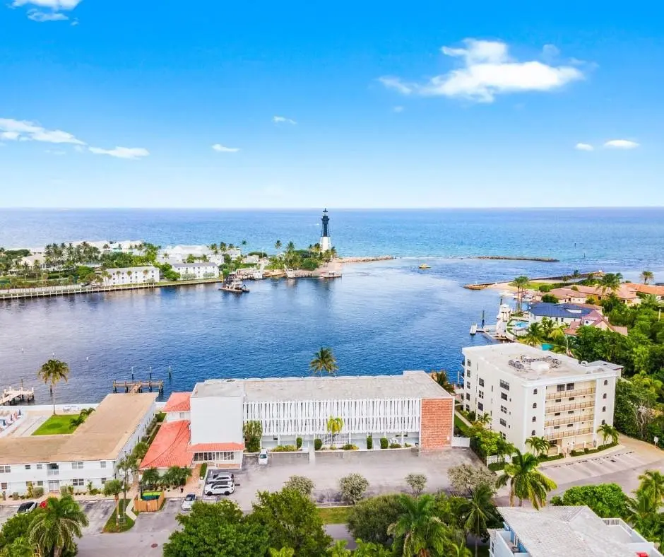 Aerial View at 2508 Bay Drive 209, Pompano Beach