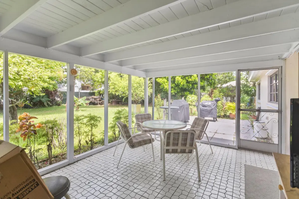 Covered screened patio at 1577 NE 49th Street, Oakland Park