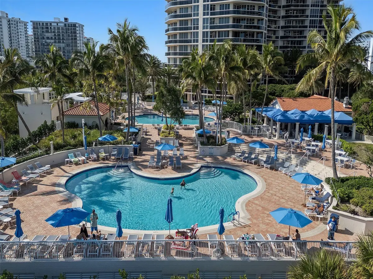 Resort Pool Area with Snack Bar at 3200 N Ocean Boulevard 2505, Fort Lauderdale