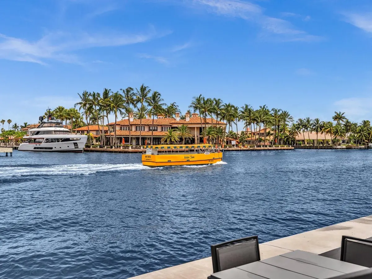 Water taxi passing by at 3300 NE 36th Street 1002, Fort Lauderdale