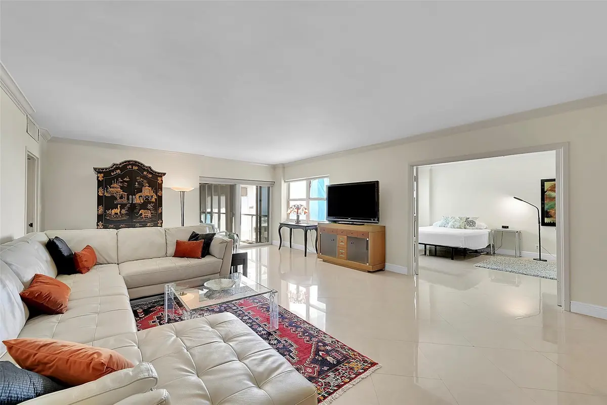 Cheerful, sunny and spacious living room at 111 N Pompano Beach Boulevard PH3, Pompano Beach