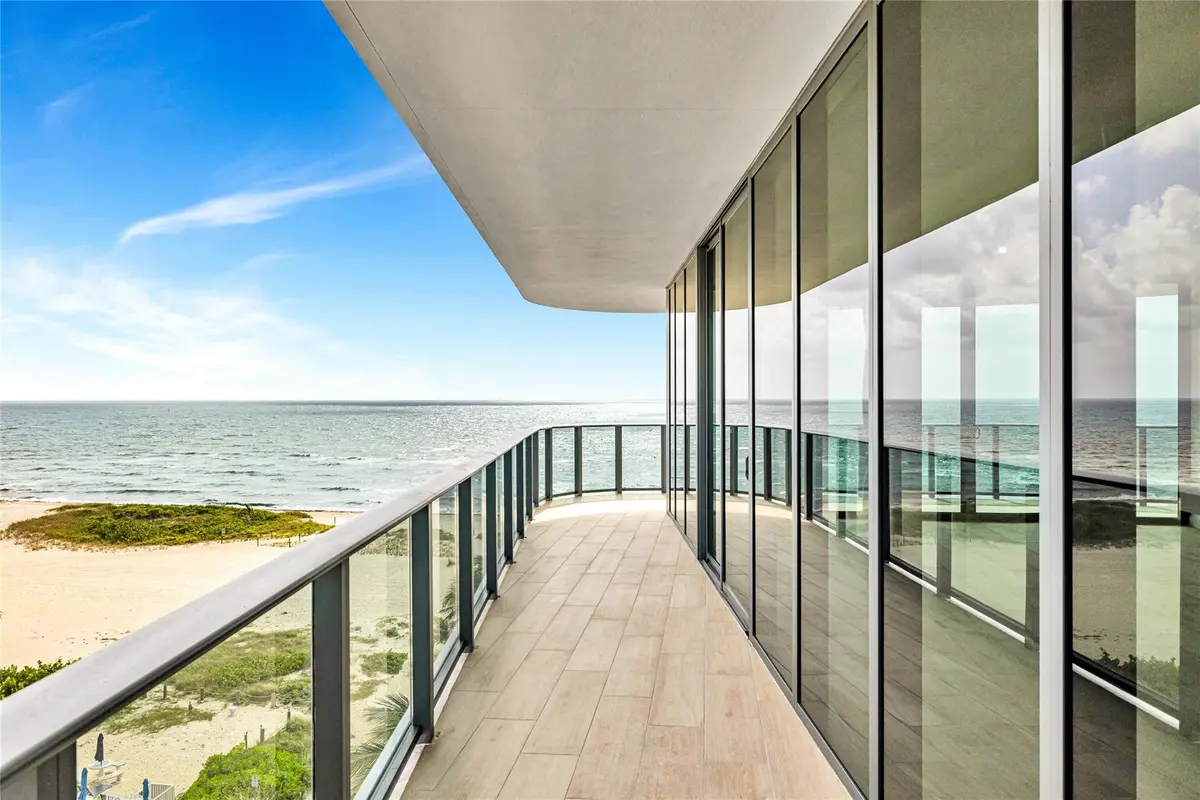 north side wraparound balcony at 900 N Ocean Boulevard 606, Pompano Beach
