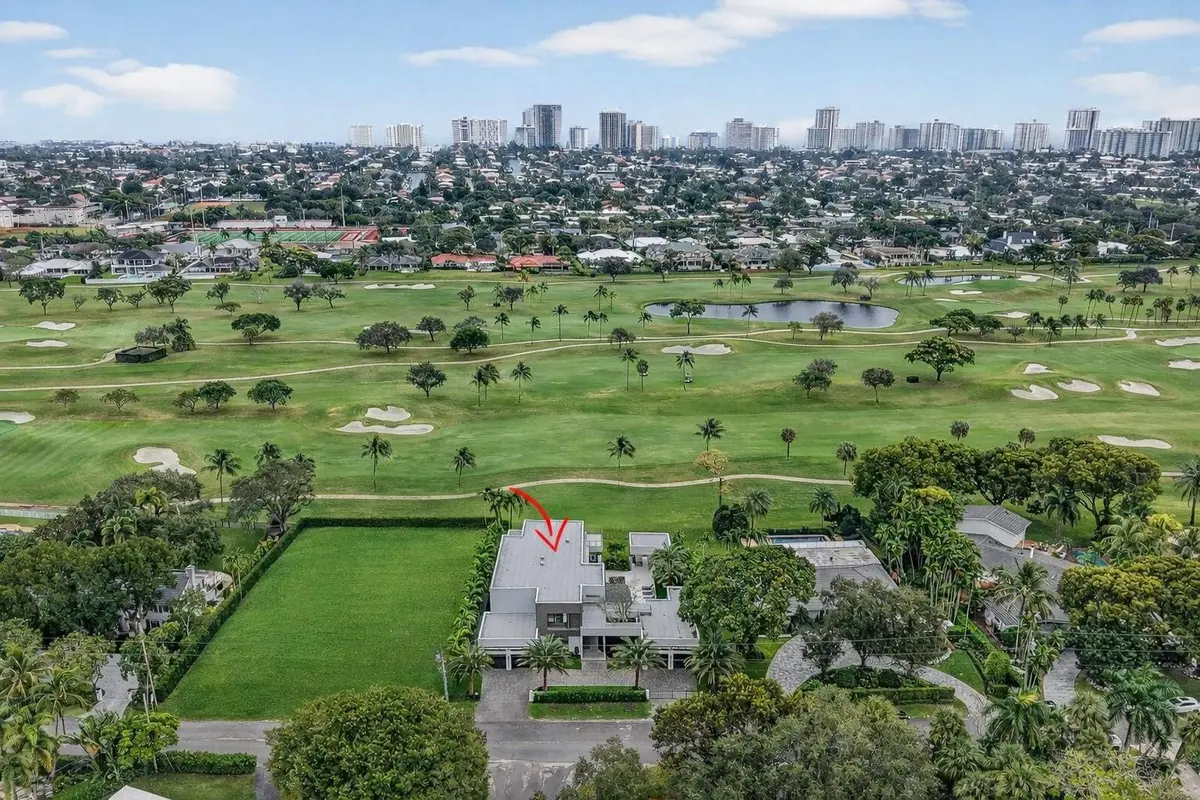 Aerial View Over Golf Course at 4312 NE 23 Avenue, Fort Lauderdale