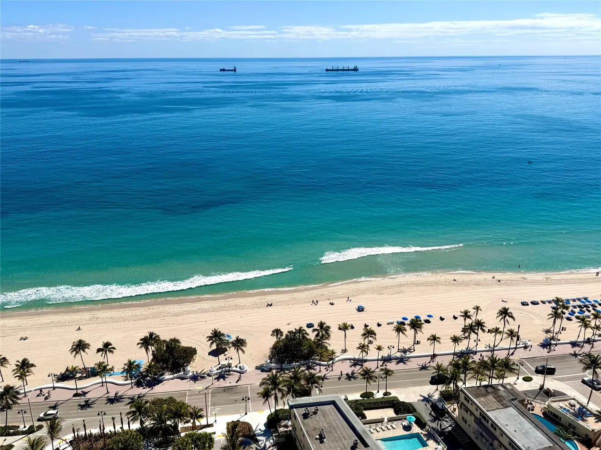 Ocean View from Balcony Living Area at 153 N Seabreeze Boulevard Ph 2601-s, Fort Lauderdale