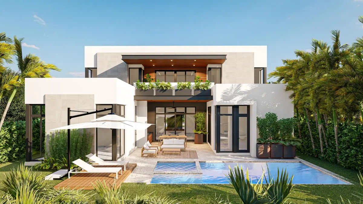 Cypress Reserve Rendering Rear at 16725 Mosaic Place, Delray Beach