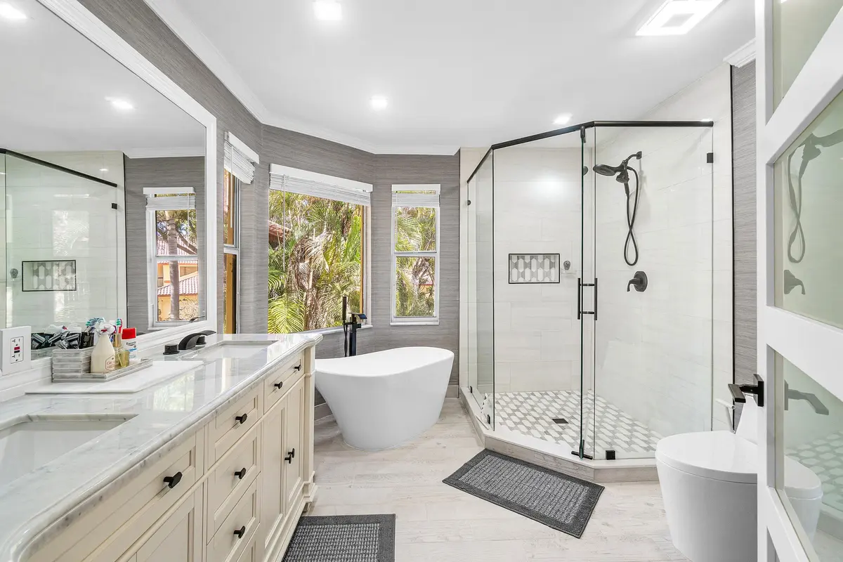Deluxe Primary Bathroom at 5294 10th Fairway Drive, Delray Beach