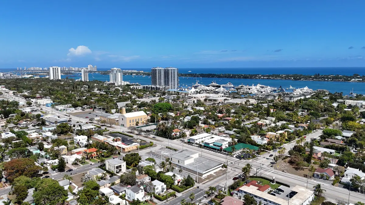 Aerial facing North at 642 35th Street, West Palm Beach