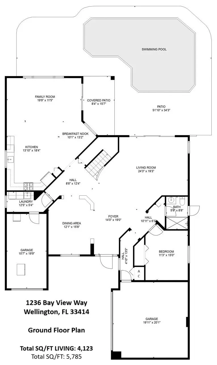 2D Floor Plan for 1236 Bay View Way - Gr at 1236 Bay View Way, Wellington