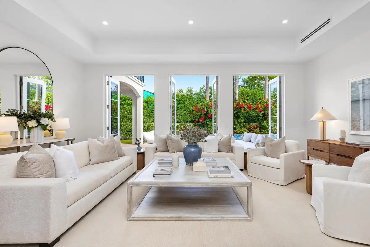 Living Room at 125 Via Vizcaya, Palm Beach
