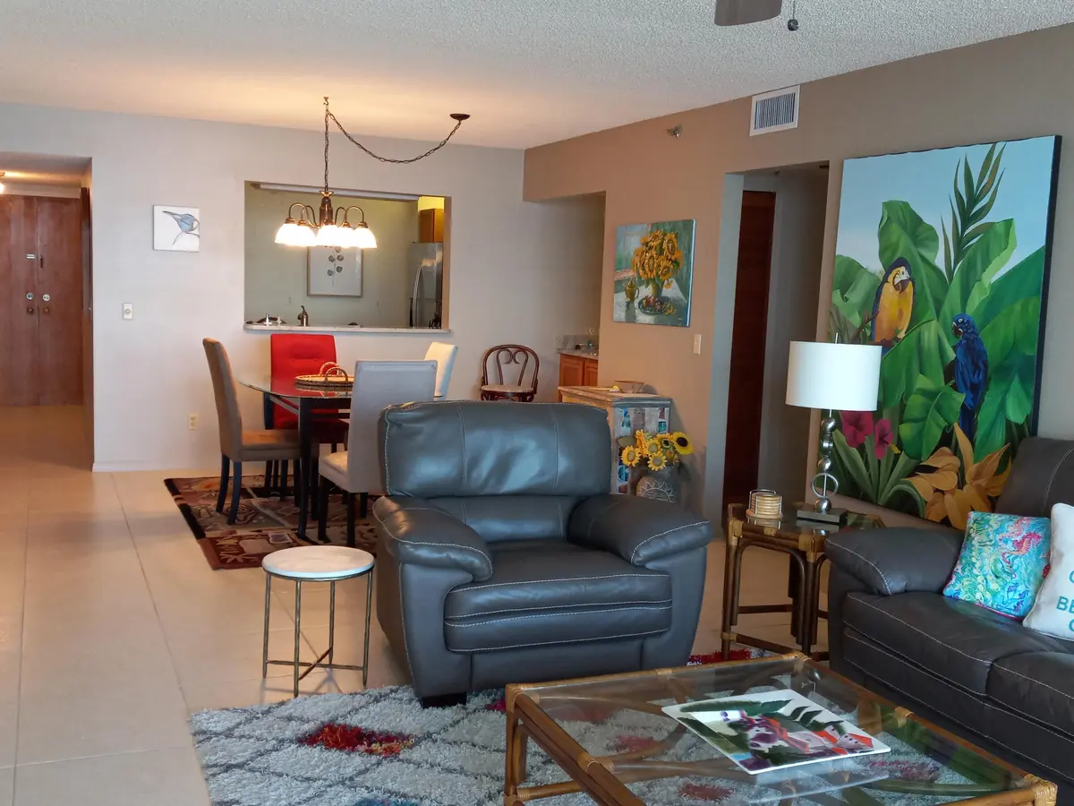 Living room at 9960 S Ocean Drive 502, Jensen Beach
